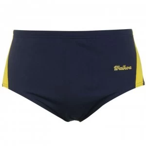 Image of WaiKoa 15cm Swimming Brief Mens - Navy/Yellow