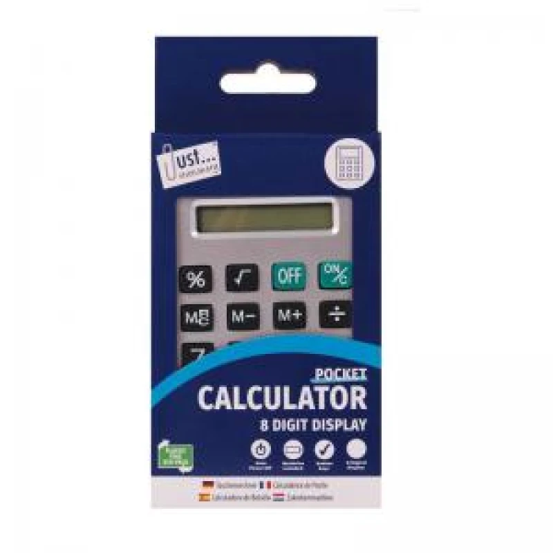 Image of Tallon 8 Digit Pocket Calculator Silver 6178/48