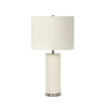 image of Ripple White 1 Light Table Lamp - White, E27