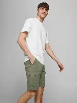 image of Jack & Jones Joe Cargo Shorts, Green, Size S, Men