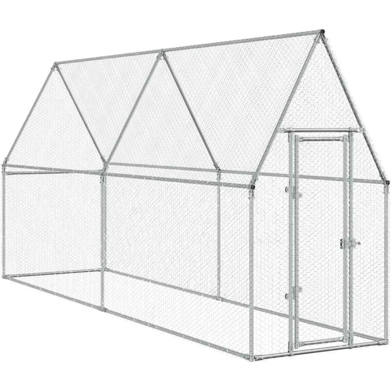 Image of VIDAXL Vidaxl - Chicken Cage Silver 100x100x190cm Galvanised Steel 8721012410350