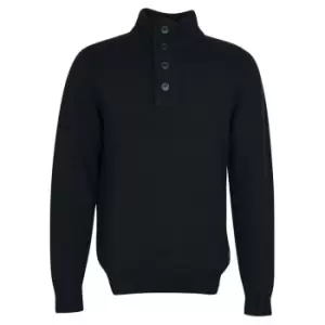 Image of Barbour Essential Elbow Patch Sweatshirt - Black