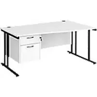 Image of Dams International Wave Desk MC16WRP2KWH 1,600 x 725 x 800 - 990 mm
