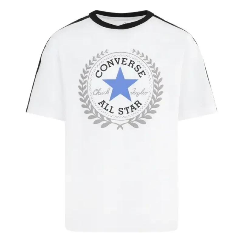 Image of Converse Kid's T-Shirt Converse Rec Club Stripe Blanc Male 13/15 ans