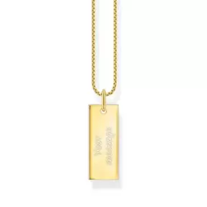 image of THOMAS SABO Gold Plated Column Tag Necklace