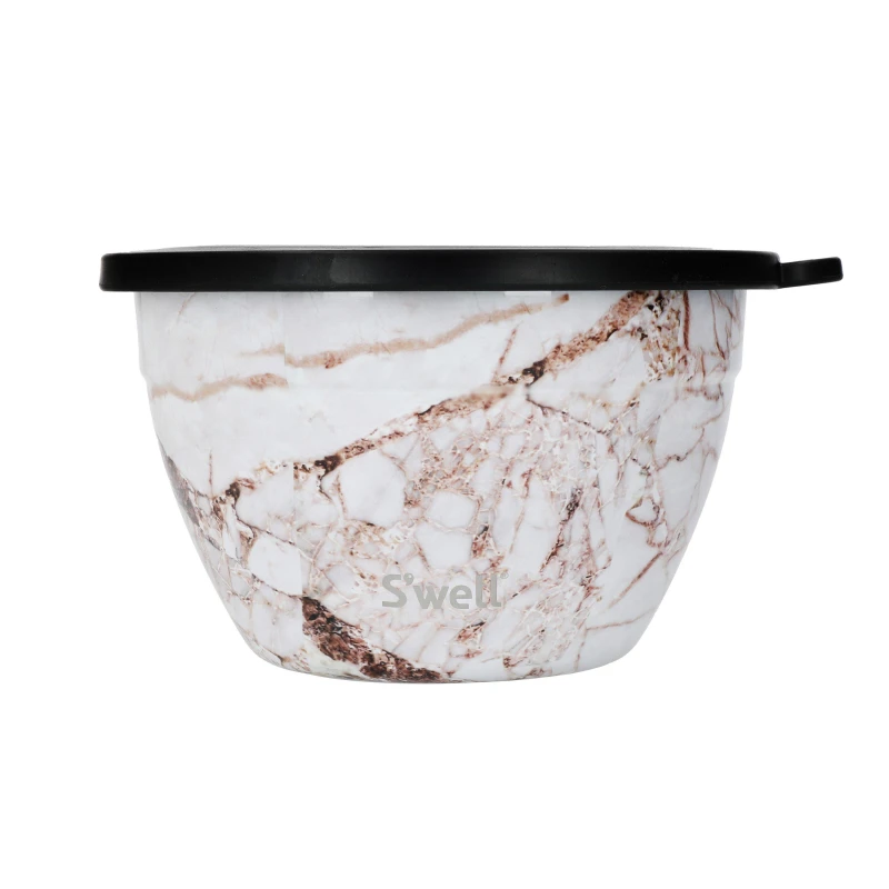 Image of Swell S'well Calacatta Gold Salad Bowl Kit Mixing Bowls 1.9L White 39247510000