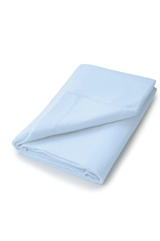 Image of Helena Springfield Helena Springfield 'Hs Brushed Cotton' Flat Sheet in Blue Size: Double Flat Blue Double Flat Unisex 5016709683128