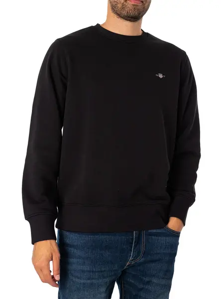 Image of Gant Regular Shield Sweatshirt Black S