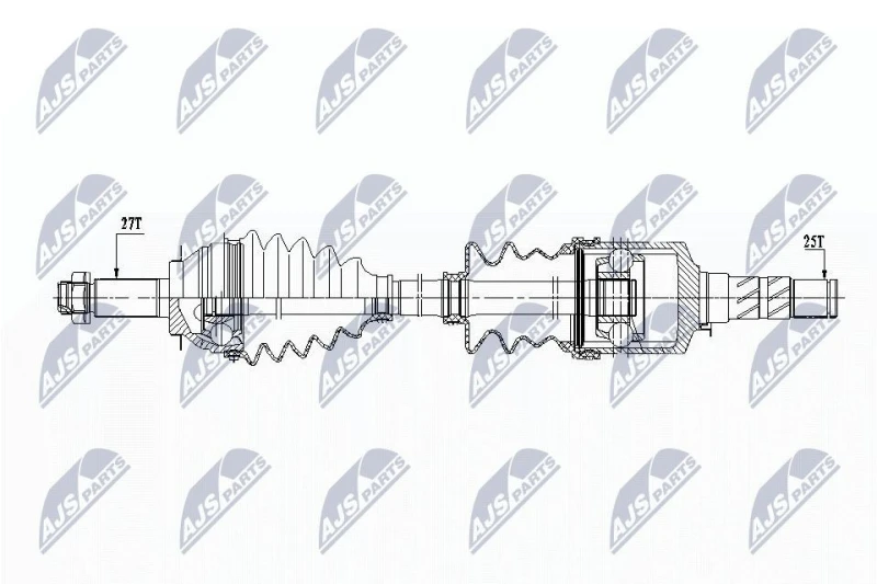 Image of NTY NPW-SB-019 Drive shaft Front Axle Right Drive Shaft (13)