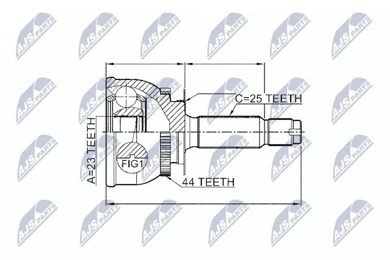 Image of NTY CV joint kit NTY NPZ-HY-549