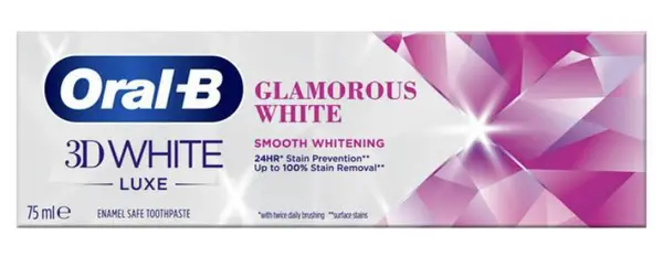 Image of Oral B 3D White Luxe Glamorous White Toothpaste 75ml
