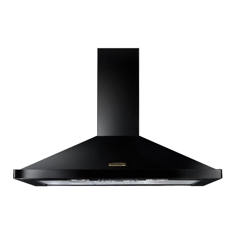 Image of Rangemaster RHDC110BL/B 110cm Chimney Hood Brass Badge - BLACK RHDC110BL/B