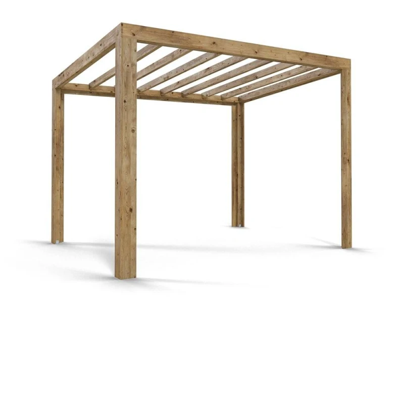 Image of Dunster House Wooden Pergola Kit 3M X 2.5M Garden Plant Frame Patio Pressure Treated Terracube
