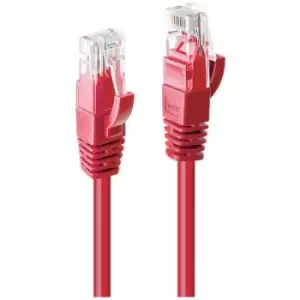 Image of LINDY 48034 RJ45 Network cable, patch cable CAT 6 U/UTP 3m Red
