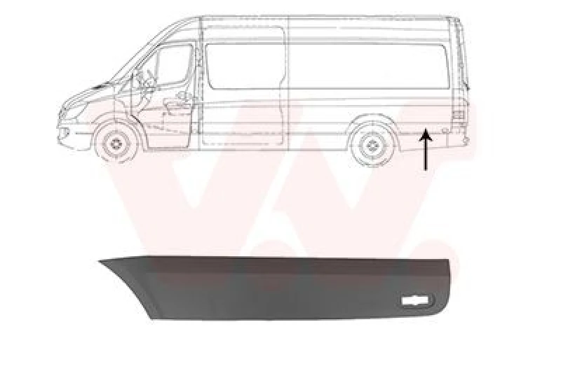 Image of VAN WEZEL Trim / Protective Strip, sidewall VAN WEZEL 5862429