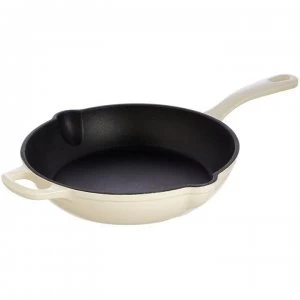 image of Linea Cast Iron Frypan, Midnight - Cream