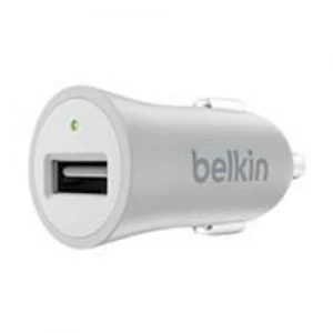 image of Belkin Premium Ultra-Fast 2.4Amp USB Car Charger - Silver