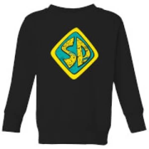 Image of Scooby Doo Emblem Kids Sweatshirt - Black - 11-12 Years