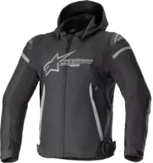 image of Alpinestars Zaca waterproof Motorcycle Textile Jacket, black-grey, Size L, black-grey, Size L