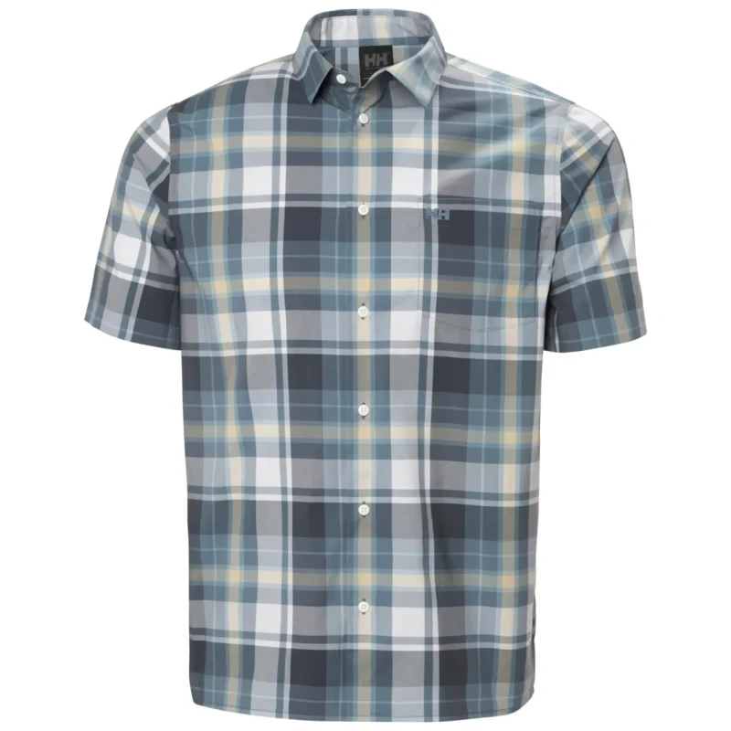 Image of Helly Hansen Short sleeve shirt Helly Hansen Fjord QD Bleu Male 2XL