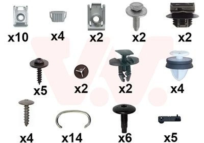 Image of VAN WEZEL Mounting Kit, bumper VAN WEZEL 0979793