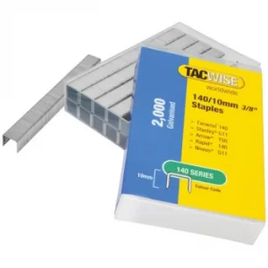 image of Tacwise 1418 140 Galvanised Staples 10mm (Pack 2000)