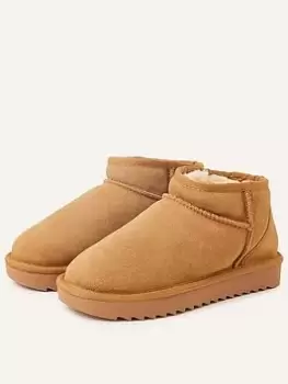 Image of Accessorize Mini Suede Boot, Brown, Size 37, Women