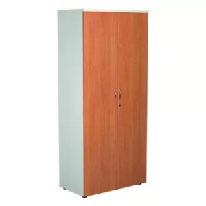 Jemini Wooden Cupboard 800x450x1800mm White/Beech KF810629