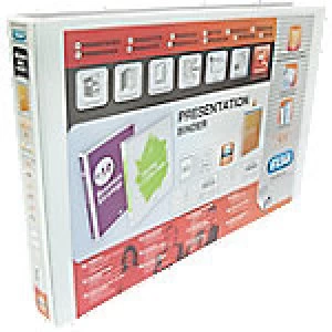 Image of ELBA Ring Binder 4 ring 30 mm Polypropylene Covered Board A3 White