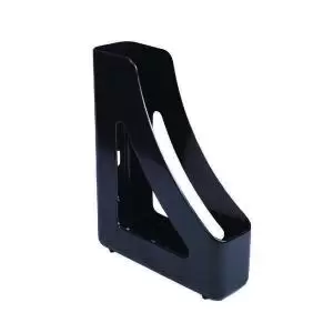 image of Q-Connect Executive Magazine Rack Black Dimensions W78xD240xH305mm