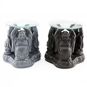 image of 15cm Happy Buddha Glass Oil Burner