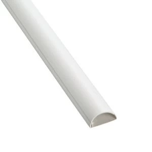 D-Line White 30mm Semi-circle Trunking length (L)2m