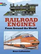 Image of railroad engines from around the world coloring book