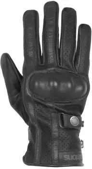 image of Helstons Eagle perforated Motorcycle Gloves, black, Size 2XL, black, Size 2XL