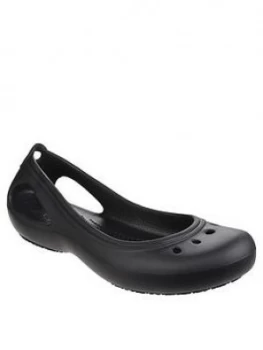 Image of Crocs Kadee At Work Ballerina - Black, Size 4, Women