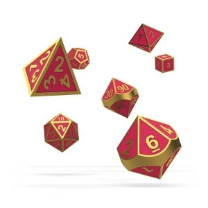 Image of Oakie Doakie Dice RPG Set Metal Glow In The Dark (Golden Princess)