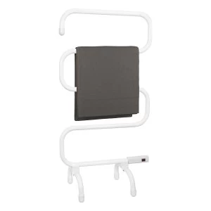 image of Status 100W Heated Towel Rail - White