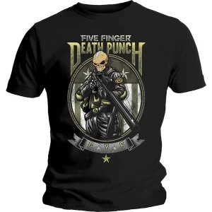 Image of Five Finger Death Punch - Sniper Unisex Large T-Shirt - Black