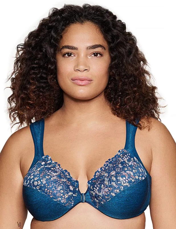 Image of Glamorise Glamorise 1245 Wonder Wire Bra Dark Denim - Glamorise - Size: 38B Dark Denim Female 38B VK19656
