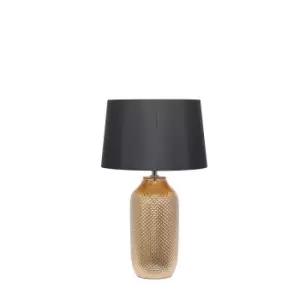Image of Gold Textured Ceramic Table Lamp