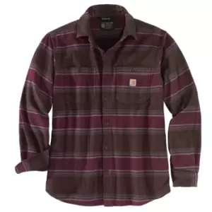 Image of Carhartt Mens Hamilton Relaxed Fit Fleece Lined Shirt L - Chest 42-44' (107-112cm)