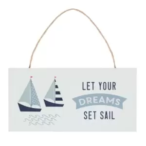 image of Set Sail Hanging MDF Sign