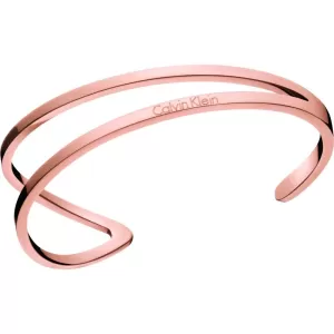 Image of Ladies Calvin Klein Rose Gold Plated Small Outline Bangle KJ6VPF10010S