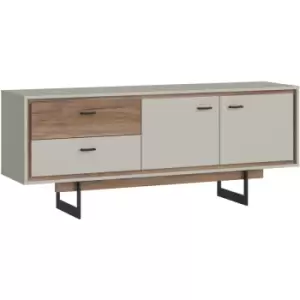 Rivero 2 Door 2 Drawer tv Unit in Grey and Oak