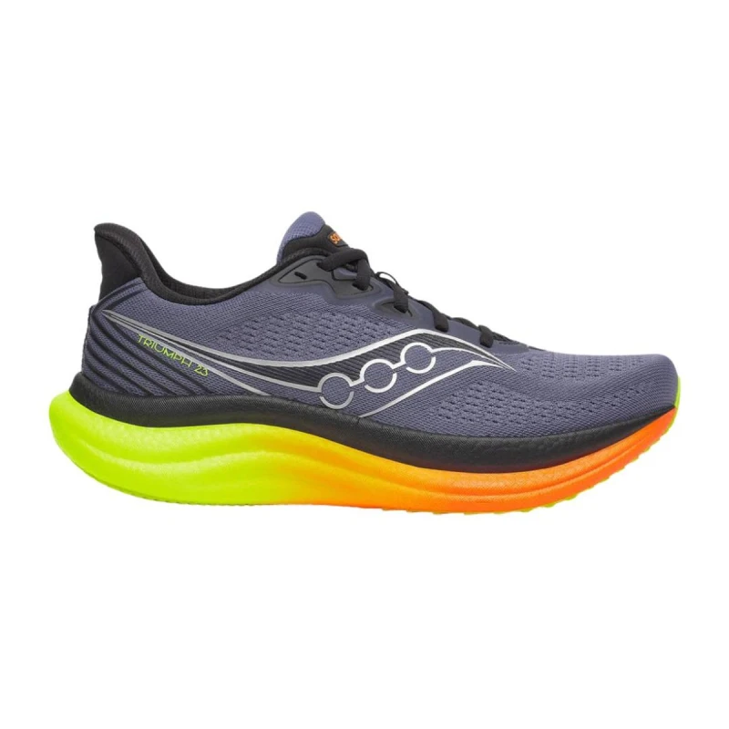 Image of Saucony Triumph 23 Shoes Gray Orange AW25, Size 41 - EUR