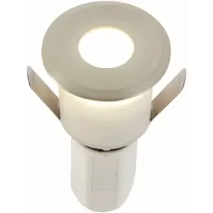 image of Loops - Recessed Decking IP67 Guide Light - 1.2W Cool White LED - Satin Nickel Plate