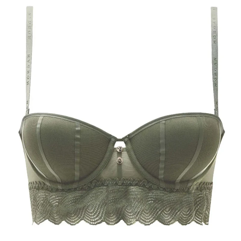 Image of Morgan Moulded cup bandeau bra For Her Morgan Lorie Vert Female 95C