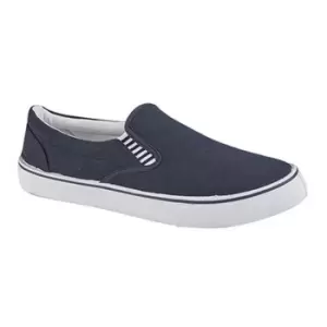 Image of Dek Boys Gusset Casual Canvas Yachting Shoes (6 UK) (Navy Blue)