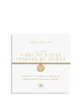 Image of Joma Jewellery GOLD A LITTLE FIRST MY SISTER FOREVER MY FRIEND BRACELET, Gold, Women