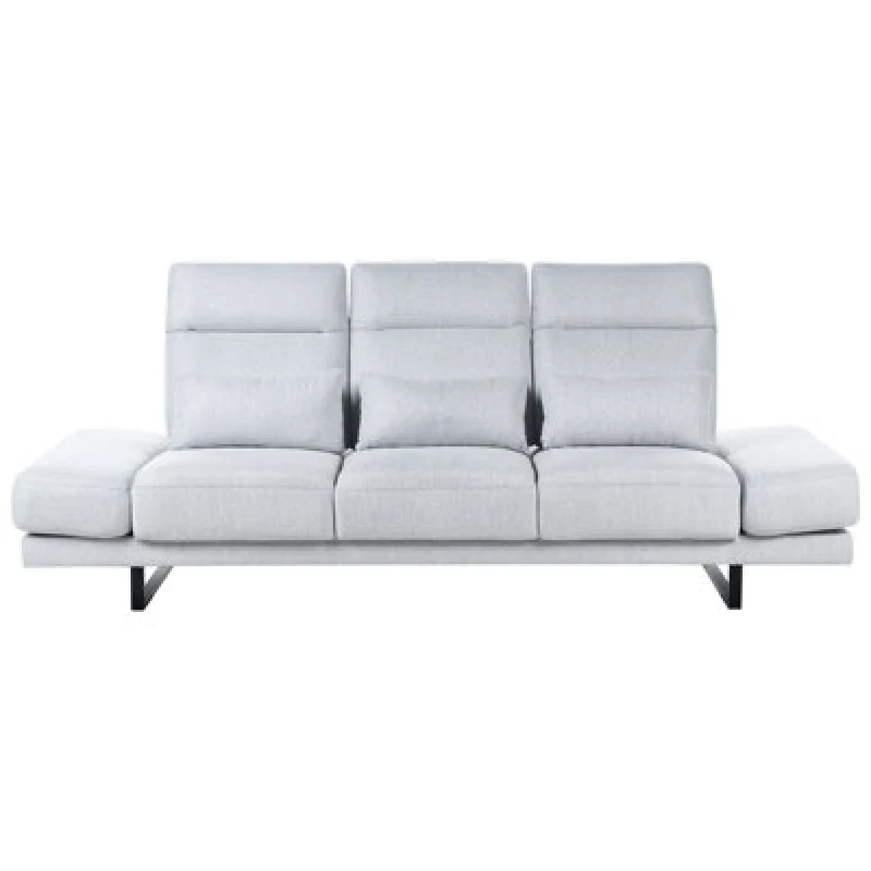 Image of Beliani Sofa 3 Seater Ikast Fabric Light Grey
